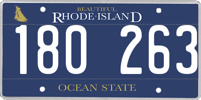 RI license plate 180263