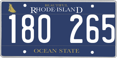 RI license plate 180265