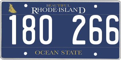RI license plate 180266