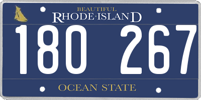 RI license plate 180267
