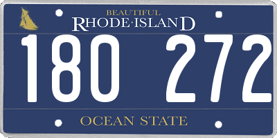 RI license plate 180272