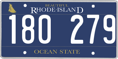 RI license plate 180279
