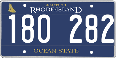 RI license plate 180282