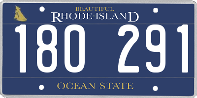 RI license plate 180291