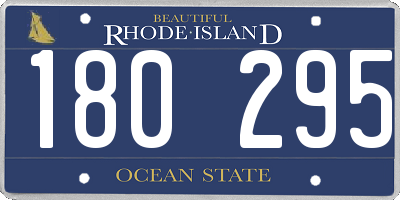 RI license plate 180295