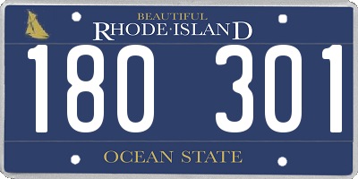 RI license plate 180301
