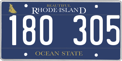 RI license plate 180305