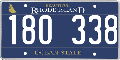 RI license plate 180338