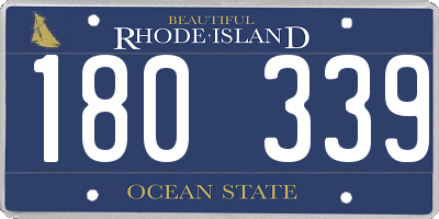 RI license plate 180339