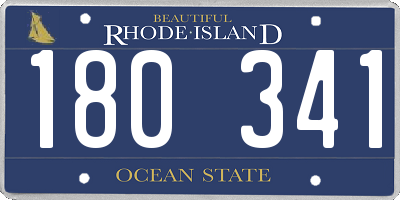 RI license plate 180341