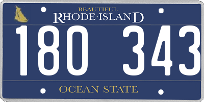 RI license plate 180343