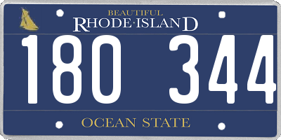 RI license plate 180344