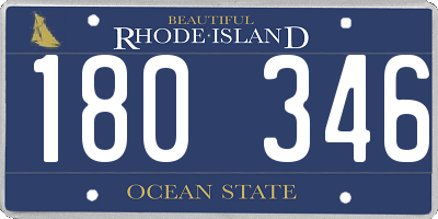 RI license plate 180346