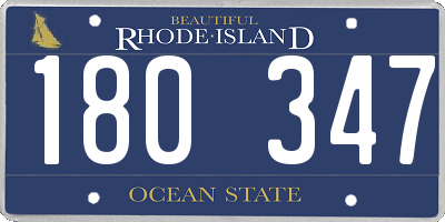 RI license plate 180347