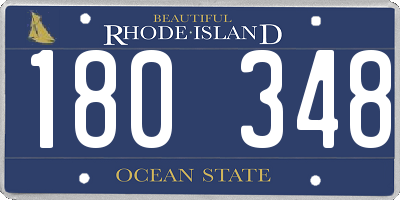 RI license plate 180348