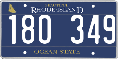 RI license plate 180349