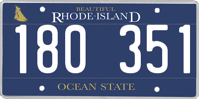 RI license plate 180351