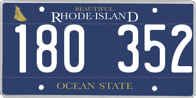 RI license plate 180352
