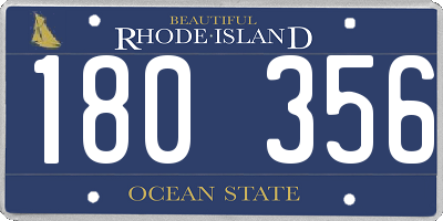 RI license plate 180356