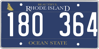 RI license plate 180364