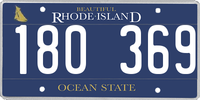 RI license plate 180369