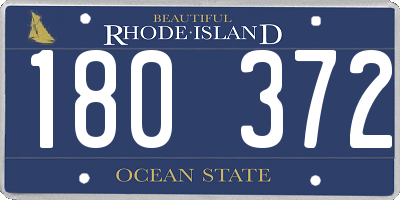 RI license plate 180372