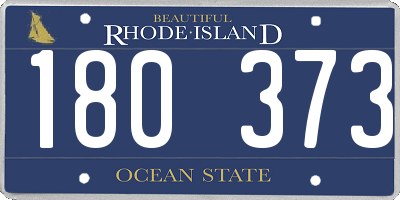 RI license plate 180373
