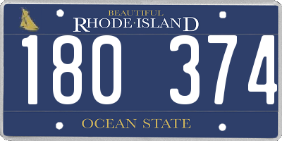 RI license plate 180374