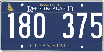 RI license plate 180375