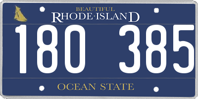 RI license plate 180385