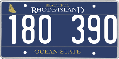 RI license plate 180390
