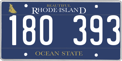 RI license plate 180393