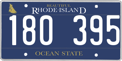RI license plate 180395