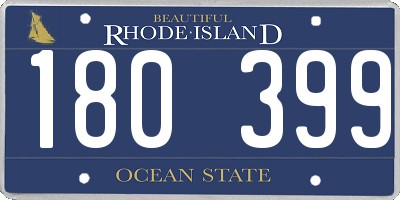 RI license plate 180399