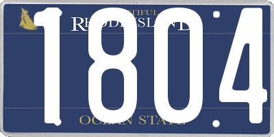 RI license plate 1804