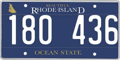 RI license plate 180436
