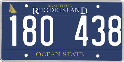 RI license plate 180438
