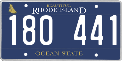 RI license plate 180441