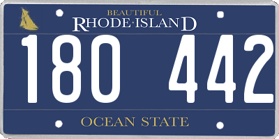 RI license plate 180442