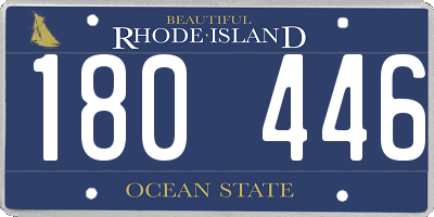 RI license plate 180446