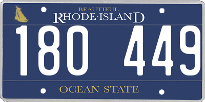 RI license plate 180449