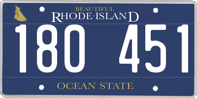RI license plate 180451
