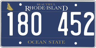 RI license plate 180452