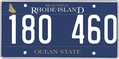 RI license plate 180460