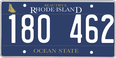 RI license plate 180462