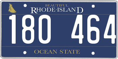 RI license plate 180464