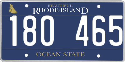 RI license plate 180465