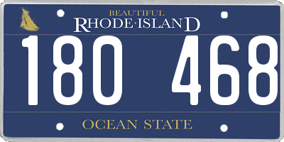 RI license plate 180468