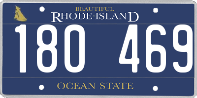 RI license plate 180469