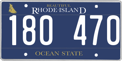 RI license plate 180470